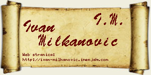 Ivan Milkanović vizit kartica